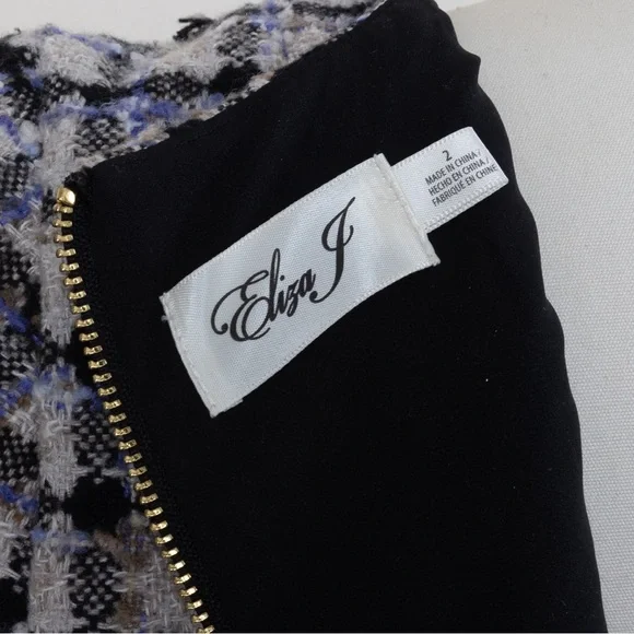 Eliza J Plaid Tweed Dress - Picture 4 of 6